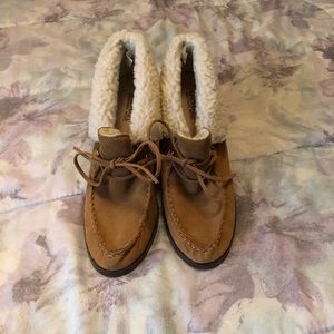 Michael kors leather wedge ankle boot